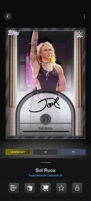 Topps WWE SLAM *DIGITAL* - Museum Black Framed Signature - Sol Ruca 73CC