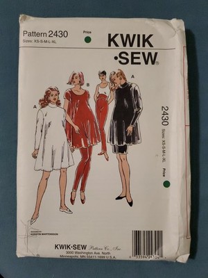 Kwik Sew Pattern 2430 Maternity Dresses Tunics Pants Skirt XS-XL UNCUT 