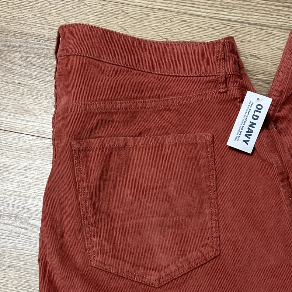 NUEVO CON ETIQUETAS Antiguo Azul Marino Para Mujer Coral Tiro Alto Bolsillos Acampanados Pana Talla 16 (A00) Foto 2 de 4