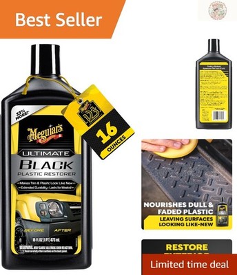 16oz Ultimate Black Plastic Restorer - Revives Trim with Long-Lasting UV Shield