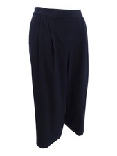 Nine West Women's Plus Size Pleated Culottes (16W, Black)