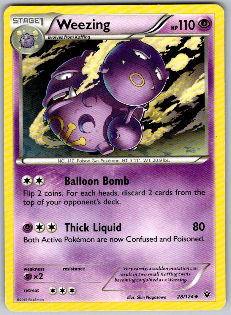 2016 Weezing 28/124 Pokemon Fates Collide UC