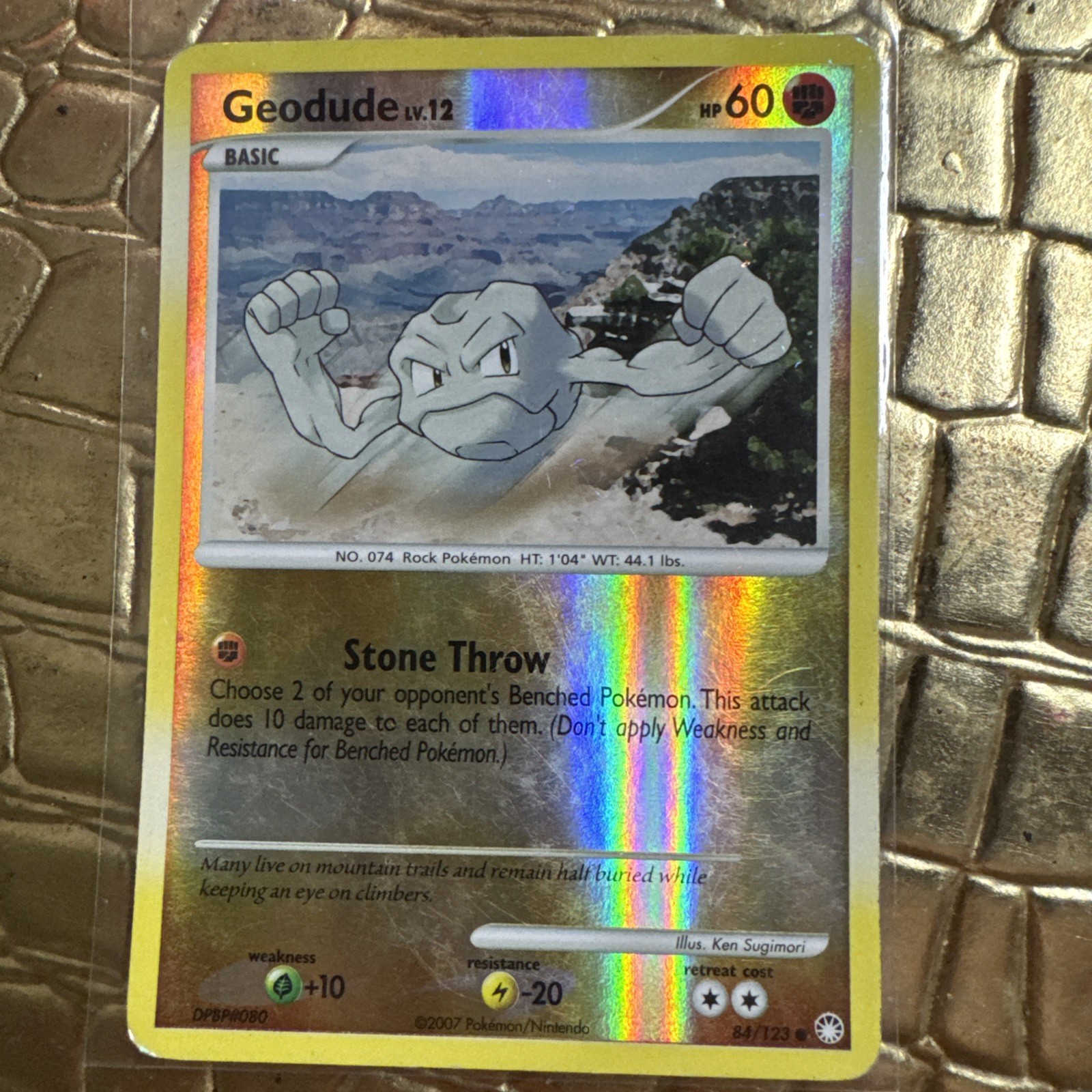 Geodude 84/123 Mysterious Treasures Reverse Holo