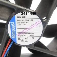 Ebmpaps High-Airflow Axial Fan 3.2W 3414NHH 24VDC 135mA 92 92 25mm Server Fan
