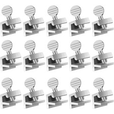 15 Sets Sliding Window Locks Bulk Aluminum Metal Security Door Silver