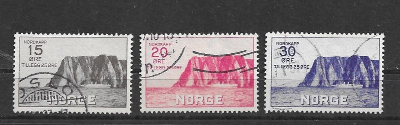 Norway Scott B1-3 Early Semi-Postals used VF. Lot #552