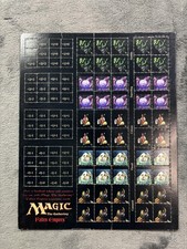 Vintage Magic The Gathering Fallen Empires Unpunched Token Counter Sheet WOTC