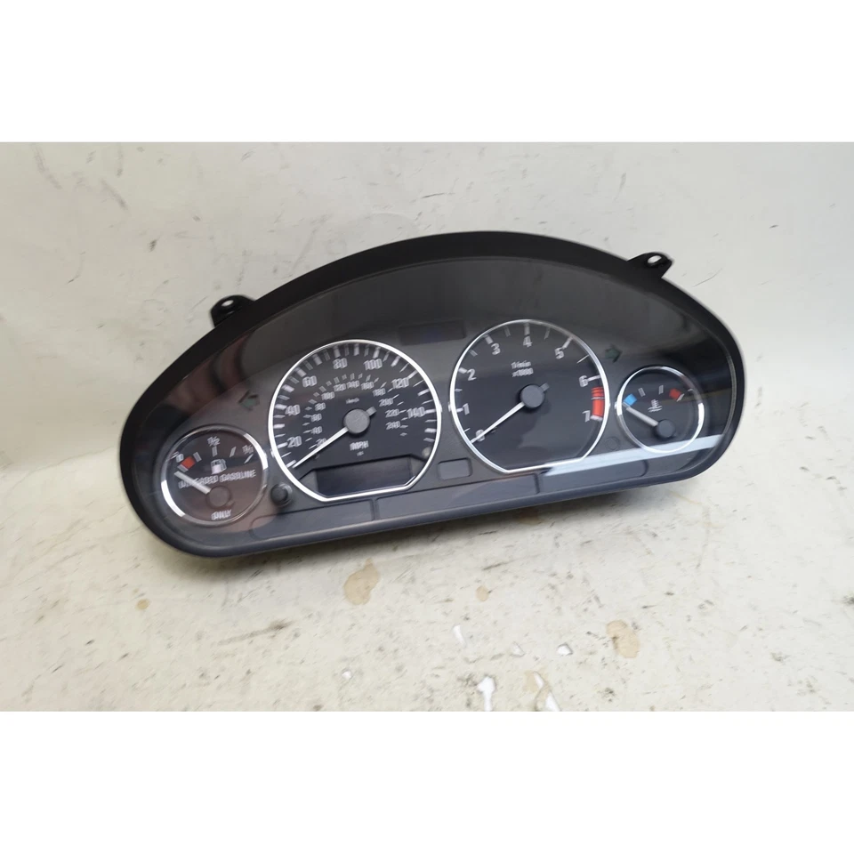 Cuadro de instrumentos BMW Z3 Roadster cupé M54 con anillos cromados 2001-2002 OEM Foto 2 de 4