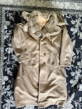 Vintage Fur lined Trench coat Size Small