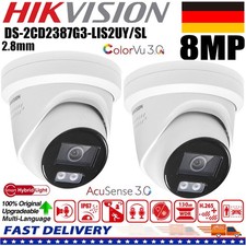 2 Stück Hikvision DS-2CD2387G3-LIS2UY/SL 8MP ColorVu IP-Kamera Zwei Mikrofonen
