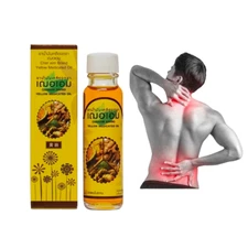 Cheraim Thai Herbal Yellow Medicated Oil Pain Relief Natural Massage 20 ml ×2