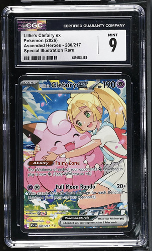 2026 Pokemon Ascended Heroes Lillie's Clefairy ex SIR CGC 9 #280/217