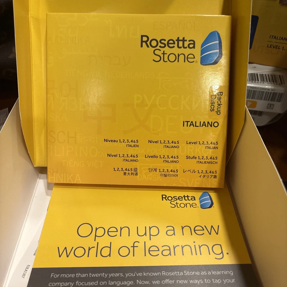 Rosetta Stone Italian Version 4 Level 1-5 Italiano Language CD PC Set Brand New - Image 2 of 4