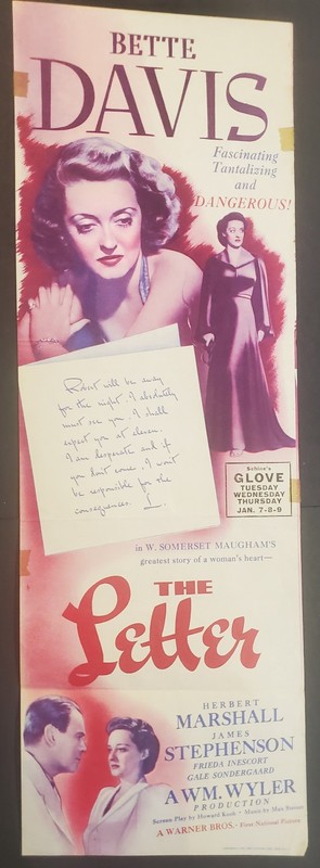 THE LETTER (1940) Bette Davis Herbert Marshall Original Movie Herald