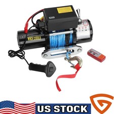12000lb Electric Winch 12 Volt Dc Synthetic Fiber Rope Waterproof Control Box 12000lb Electric Winch 12 Volt Dc Synthetic Fiber Rope Waterproof Control Box