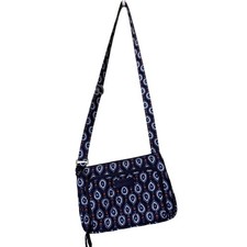 Vera Bradley Navy Blue Quilted Geometric Teardrop Crossbody Bag Adjustable Strap