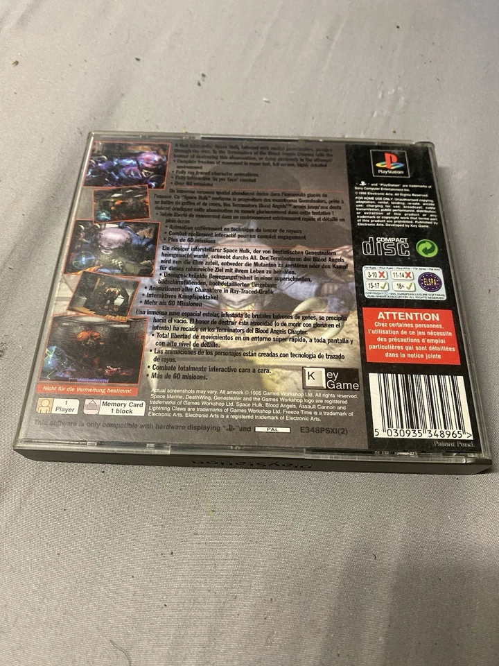 Space Hulk Vengeance Of The Blood Angels PS1 1 PAL Complete - Image 2 of 4