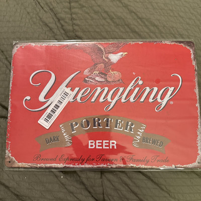 Yuengling Porter Beer Brewed Especially For Tavern & Family Trade Metal Tin