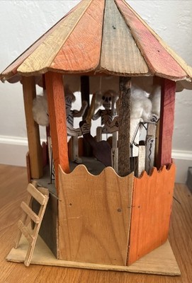 Vintage Wooden Gazebo Folk Art Day Of The Dead skeleton, Mariachi Band, animated