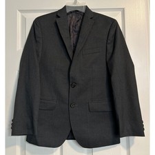 Lauren Ralph Lauren Boys Charcoal Gray Two Button Blazer Suit Jacket Size 14R