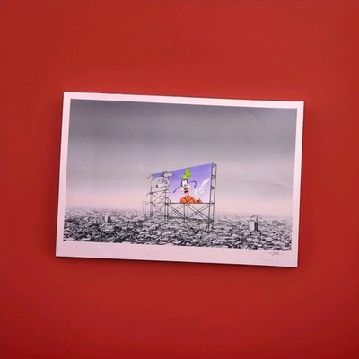Jeff Gillette Goofy Hiroshima handsignierter signierter Farbdruck auf Papier + COA
