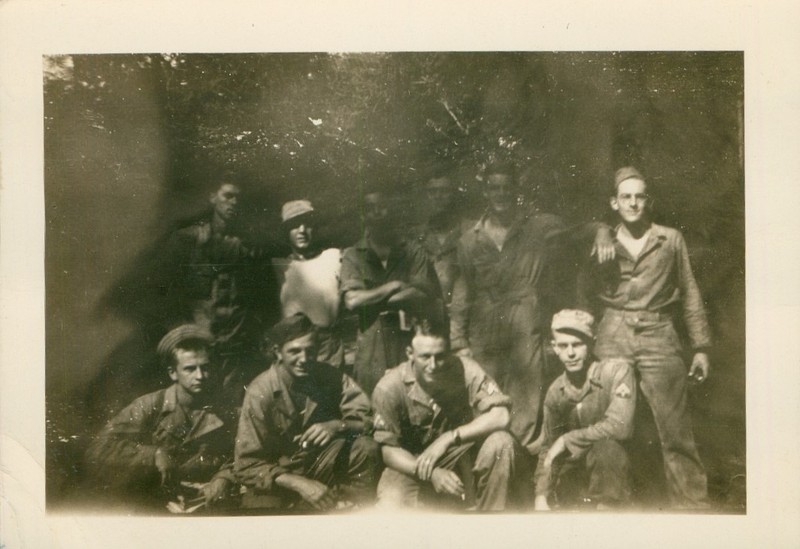 1942 WWII US Army Motor Pool Hilo Hawaii Photo #3 Camp 9 ID'd soldiers arm patch