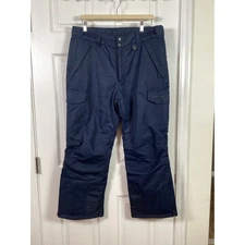 Arctix Mens Navy Blue Insulated Ski Snow Pants Waterproof Cargo Size M Short