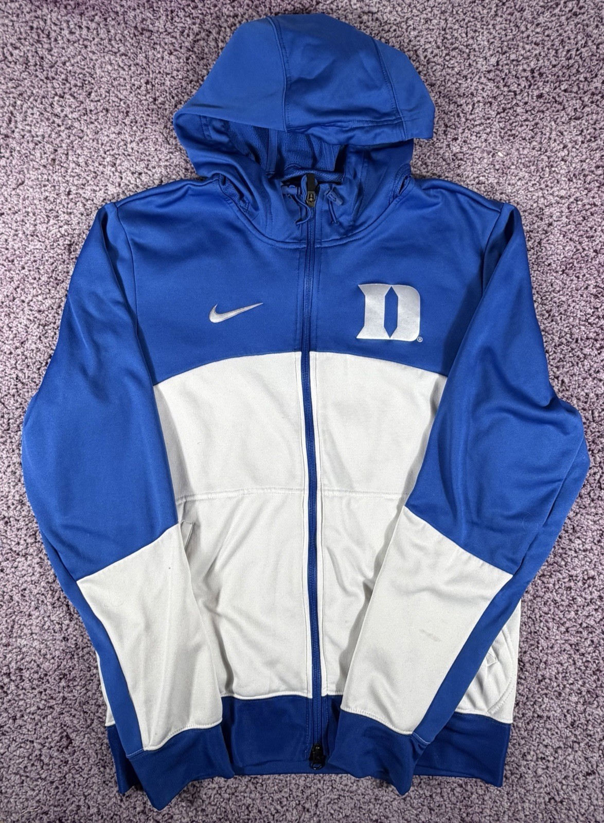 Nike Duke Blue Devils Therma-FIT Full Zip Hoodie Men’s Small Blue NCAA