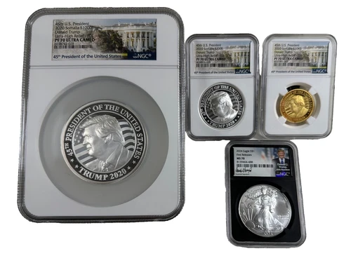 2020 Trump Somalia Mixed Lot PF 70 Ultra Cameo FDI 3 Coin Set - NGC