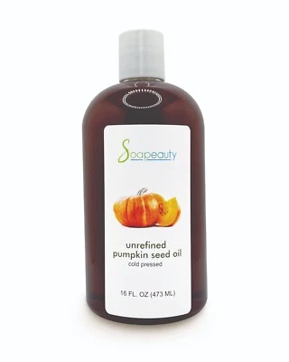 SOAPEAUTY Pumpkin Seed Oil Unrefined Cold Pressed Virgin Raw 100% Pure & Natural 16 fl oz