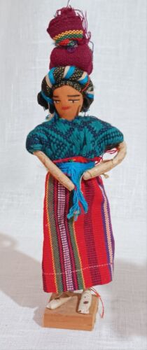 Vintage Guatemala Woman Doll with Head Wrap & Long Dress - Picture 1 of 13