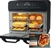 HYSapientia 22L Dual Zone Air Fryer Oven With Rotisserie Large Convection Oven