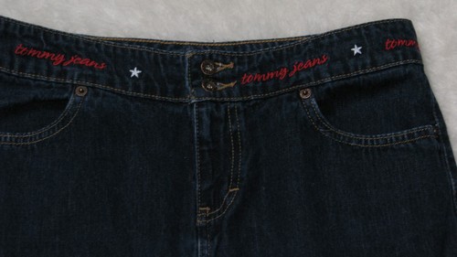 Tommy Jeans Junior's Size 7 Dark Blue Denim Jean Skirt - Picture 2 of 4