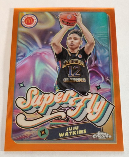 2023 Topps Chrome McDonald's Juju Watkins SUPER FLY ORANGE /25