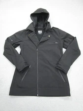 NEFF Jacket Womens M black Snowboard Removable Hood Quilted Moto Studded Coat