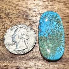 High Grade Natural Kingman Turquoise Cabochon - Backed - 39.5 Carats