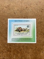 Zil Ewannyen Sesel. Gigantyczne żółwie z Aldabra Mini-Sheet. MNH 1985 wydanie.