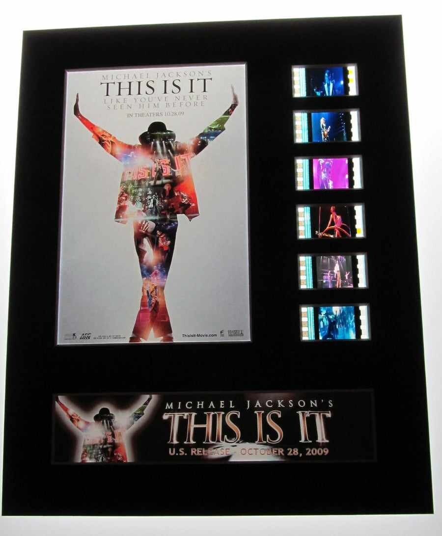 マイケルジャクソン This is it フィルムセル 額装品 Michael Jackson This is It 35mm movie film cell theatrical display