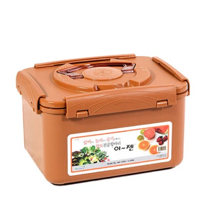 E-Jen Kimchi Sauerkraut Fermentation Container with Inner Lid Brown 1.3G / 5.2L