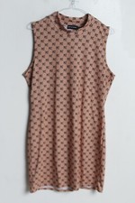 Pretty little Thing Womens Sleeveless Logo Print Dress. Size 16 (I36)