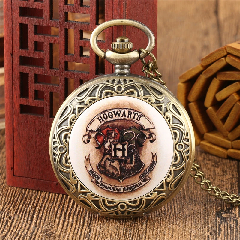 Antique Witch Hogwarts Dragon Men Kids Quartz Pocket Watch Necklace Chain Gift eBay
