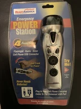 Ready America Emergency Power Station Flashlight | Radio | Siren | Phone Charger