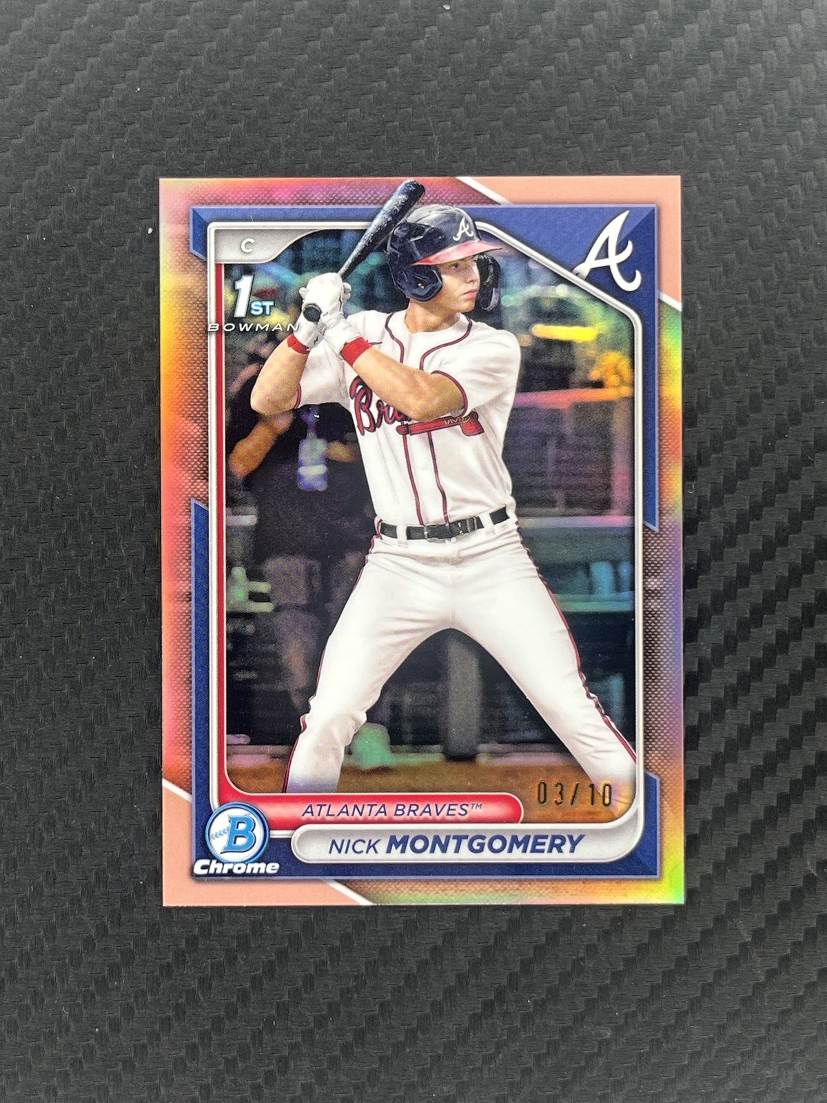 2024 Bowman Draft Chrome Nick Montgomery 1st Rose Gold /10 Braves FJ1SKW