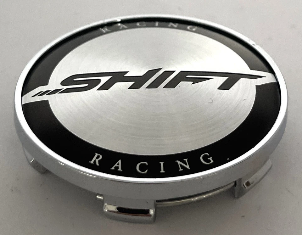 Tapa central de rueda c-d01-1 (paquete de 2) Shift Racing negro/plateado Foto 4 de 4