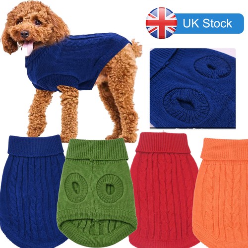 Small Dog Coat Clothes Puppy Knitted Sweater Thermal Jumper Winter Cat Warm Pet eBay