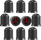 Pack 10 Car Bike Motorbike Trucks Universal Schrader Tyre Dust Valve Caps