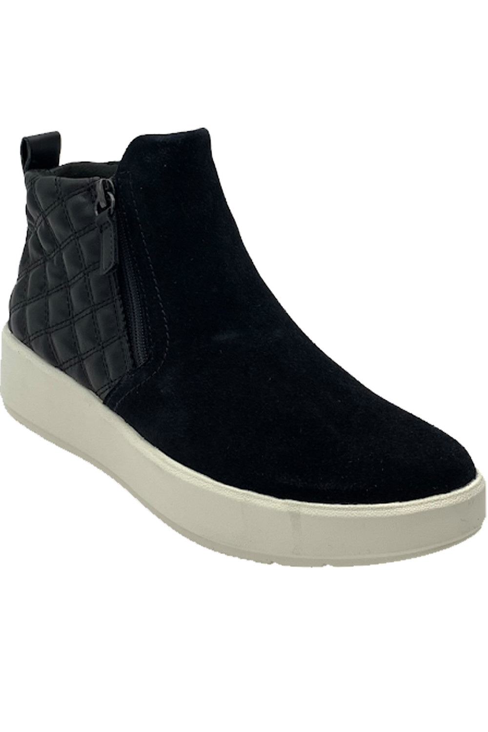 Кроссовки из стеганой кожи Clarks Collection Layton на молнии черного цвета 7590₽