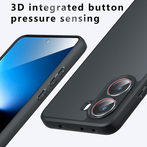 For XiaoMi Poco X7 Pro 5G, Luxury 4 Airbags Acrylic Case Matte Soft Bumper Cover - Picture 10 of 16