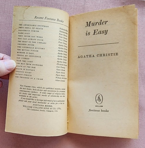 Murder is Easy by Agatha Christie, Paperback, 1963 - Picture 3 of 12