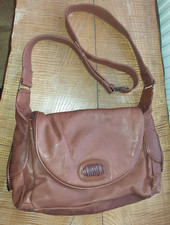 Tan Leather Cross Body  Shoulder Bag - Belles Rives